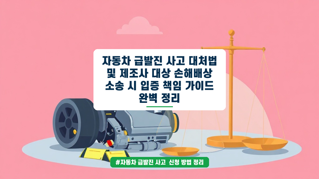 자동차 급발진 사고 시 대처법과 제조사 손해배상 소송 입증 가이드