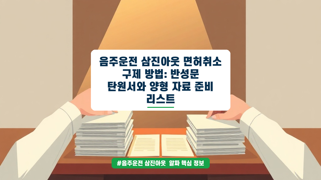 음주운전 삼진아웃 면허취소 구제 방법과 필수 양형 자료 준비 리스트