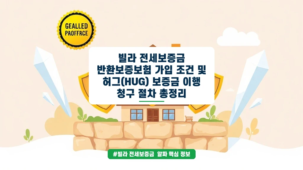 빌라 전세보증금 내 돈 지키는 HUG 보증보험 가입 조건 및 청구 절차 총정리