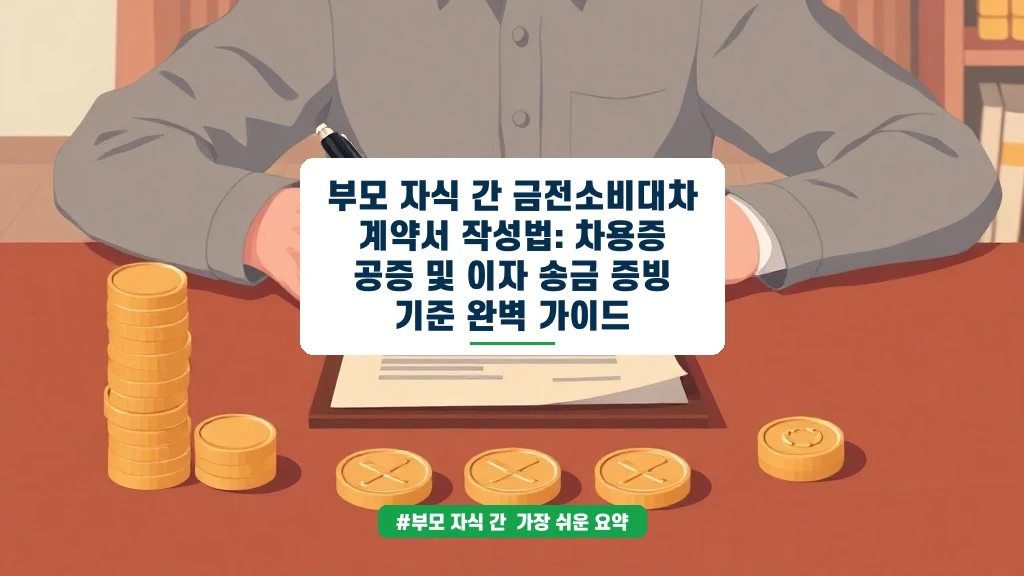 부모 자식 간 차용증 작성법, 증여세 폭탄 피하는 핵심 가이드
