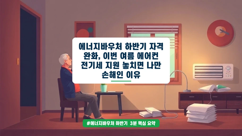 에너지바우처 하반기 자격 완화, 이번 여름 전기세 지원 꼭 챙기세요