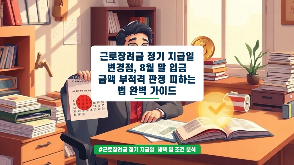 근로장려금 8월 지급일 & 부적격 막는 법