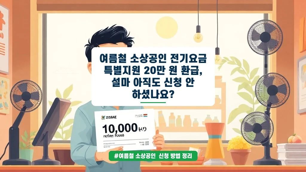 여름철 전기요금 20만 원 지원, 아직 신청 안 하셨나요?