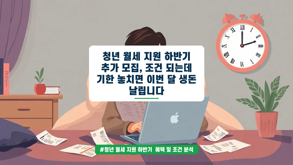 청년 월세 지원 하반기 추가 모집 놓치면 생돈 날아요