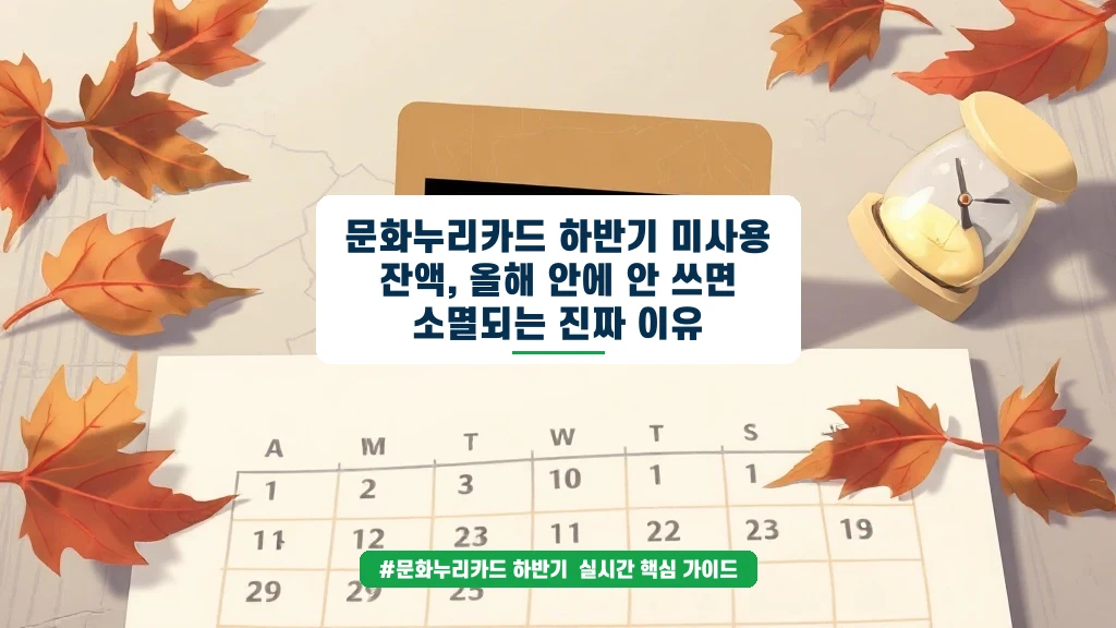 문화누리카드 잔액, 12월 31일 지나면 왜 사라질까?