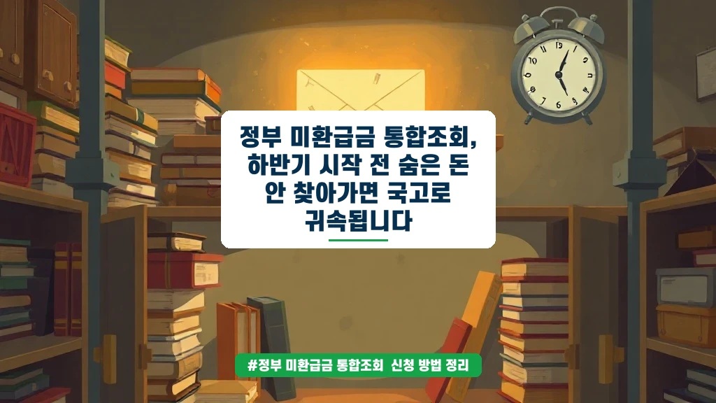 하반기 전에 꼭 확인! 정부 미환급금 통합조회 방법