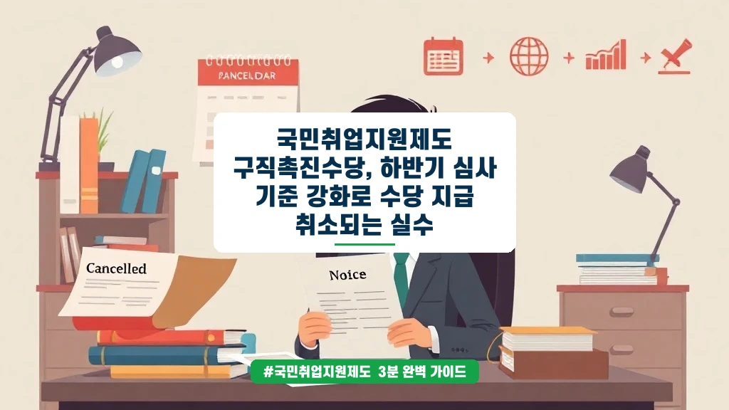 국민취업지원제도 구직촉진수당, 하반기 심사 강화…이 실수로 수당이 끊깁니다
