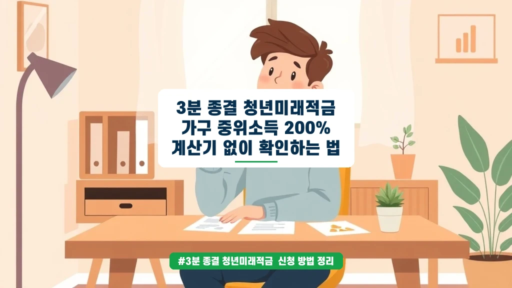 청년미래적금 가구소득 200% 확인, 계산기 없이 3분이면 끝!