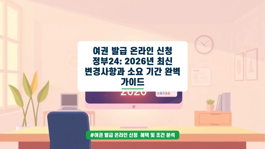 2026년 여권 갱신, 정부24로 집에서 끝내는 꿀팁