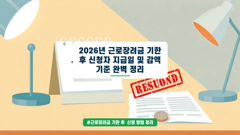 근로장려금 8월 지급일 확정! 감액 기준 꼭 확인하세요