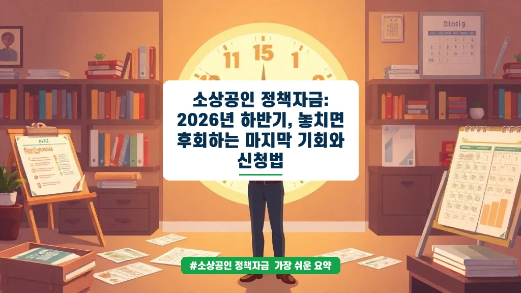 하반기 정책자금, 미리 준비 안 하면 후회합니다