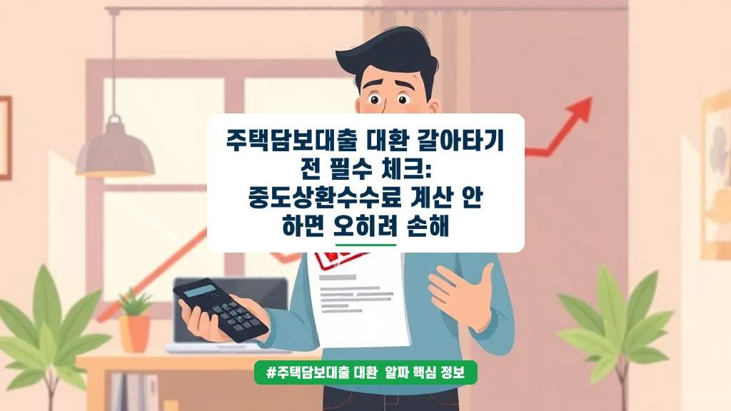 주담대 갈아타기 전 이거 모르면 큰일! 중도상환수수료 계산법