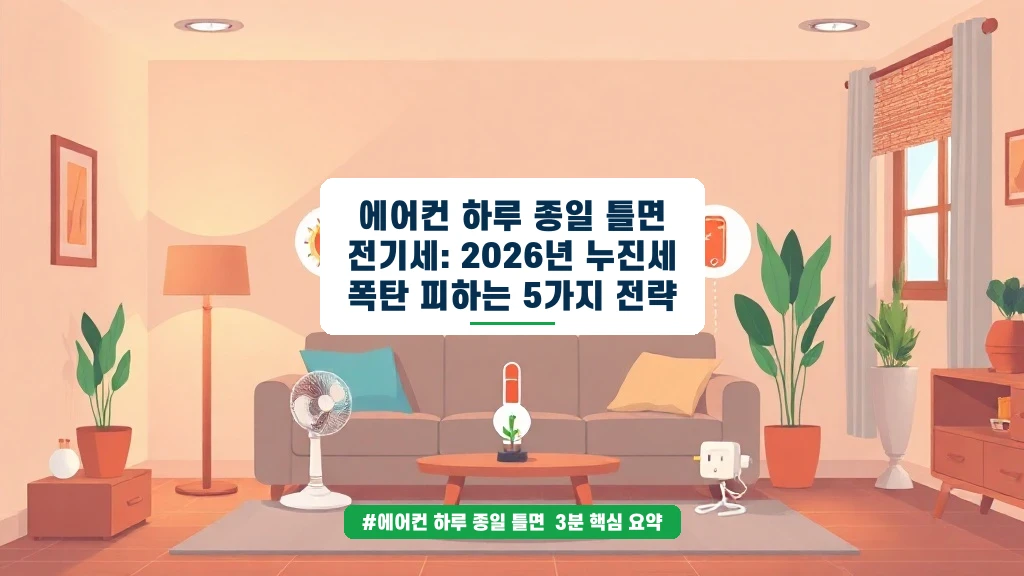 에어컨 하루종일 틀어도 전기세 폭탄 피하는 진짜 방법