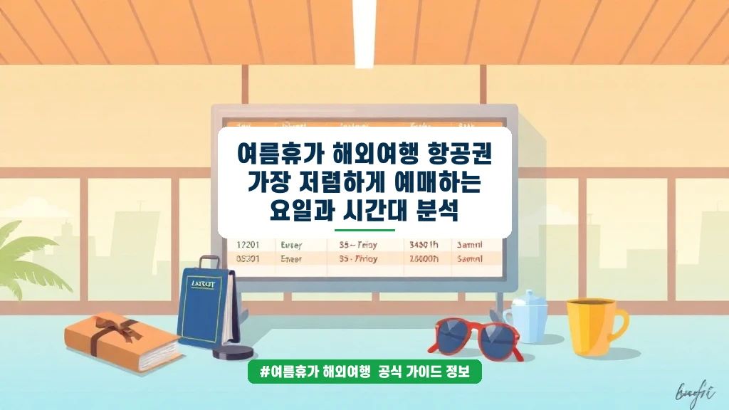 여름휴가 항공권, 이 요일에 예약해야 진짜 싸다!