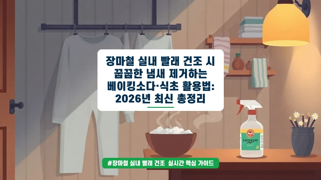 장마철 빨래 냄새, 베이킹소다와 식초로 해결하는 방법