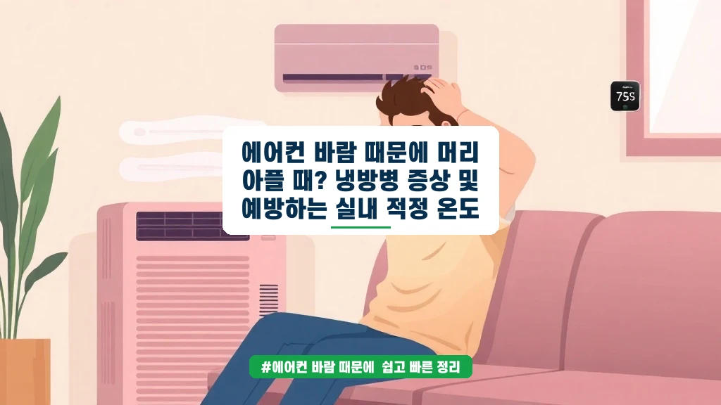에어컨 바람에 머리 아프셨나요? 냉방병 증상과 예방 온도