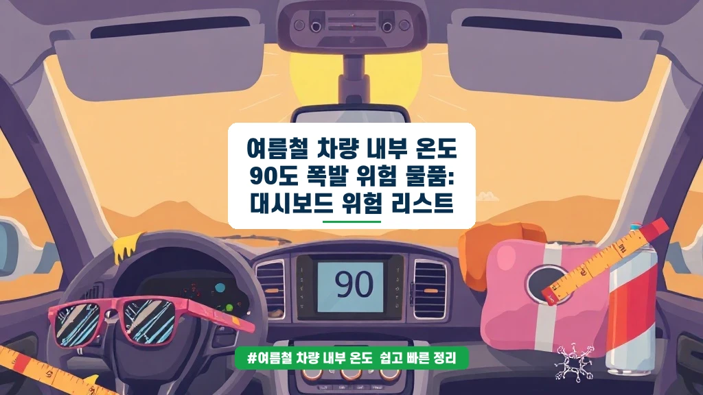 여름철 차량 내 80도 폭발 위험! 대시보드 위험 물품 리스트