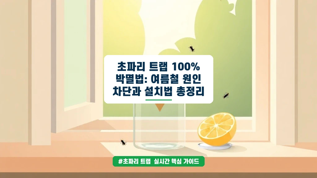 여름 초파리 100% 박멸하는 초파리 트랩 설치법과 원인 차단법