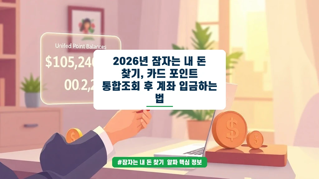카드 포인트 통합조회로 잠자는 돈 찾고 계좌 입금 받는 법