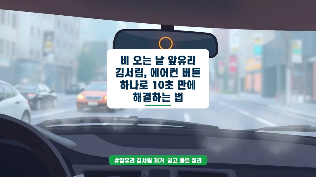 비 오는 날 앞유리 김서림, 에어컨 버튼 하나로 해결!