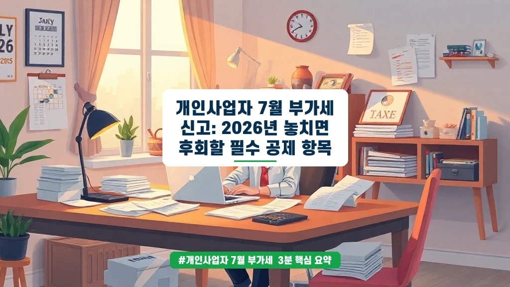 7월 부가세 신고, 이 공제만 챙기면 세금 폭탄 막습니다