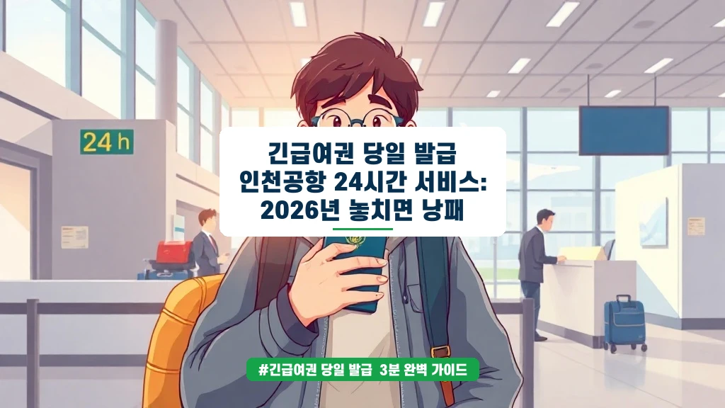 여권 만료 임박? 인천공항 24시간 긴급여권 당일 발급 꿀팁