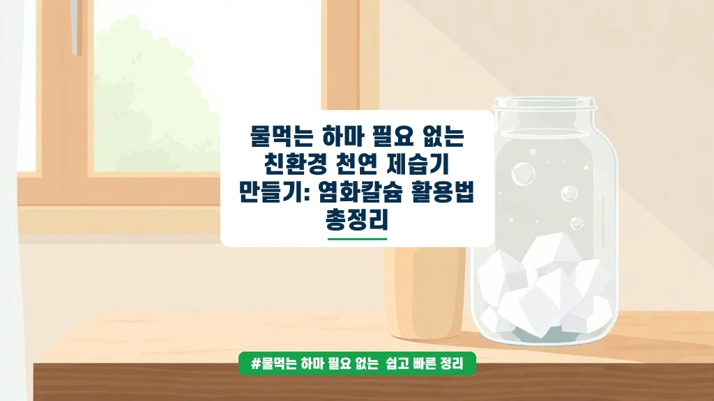물먹는 하마 필요 없는 천연 제습제 만드는 법