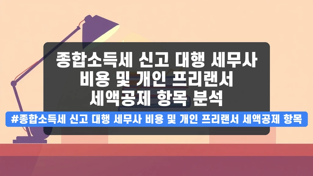 💰 종합소득세, 혹시 놓치는 절세 항목은 없을까요? 2026년 완벽 가이드