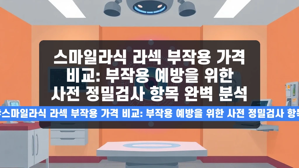 스마일라식, 라섹, 라식? 부작용과 비용, 딱 짚어서 비교해 드릴게요.