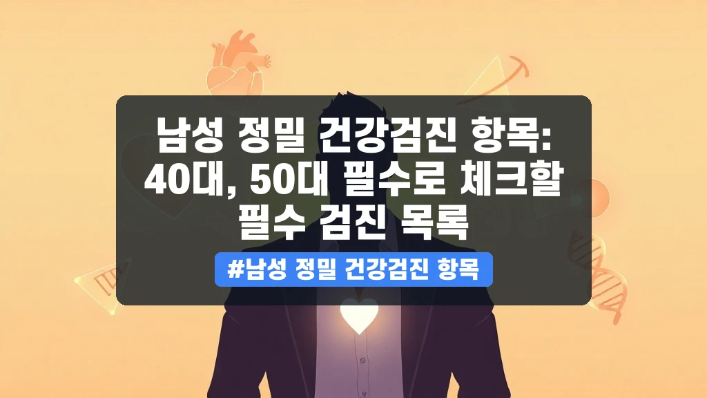 40대, 50대 남성이라면 필수! 놓치기 쉬운 정밀 건강검진 항목 가이드