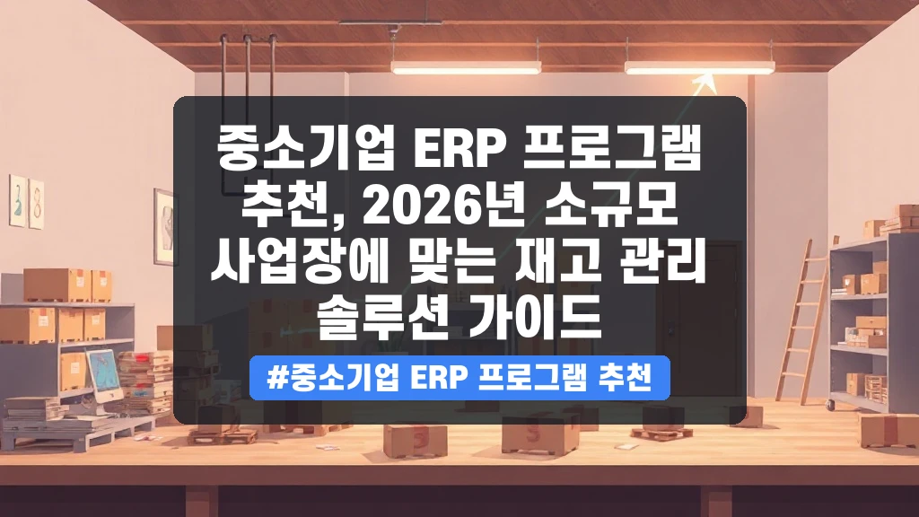 소규모 사업장 재고 관리 고민, 어떤 ERP를 써야 할까요?