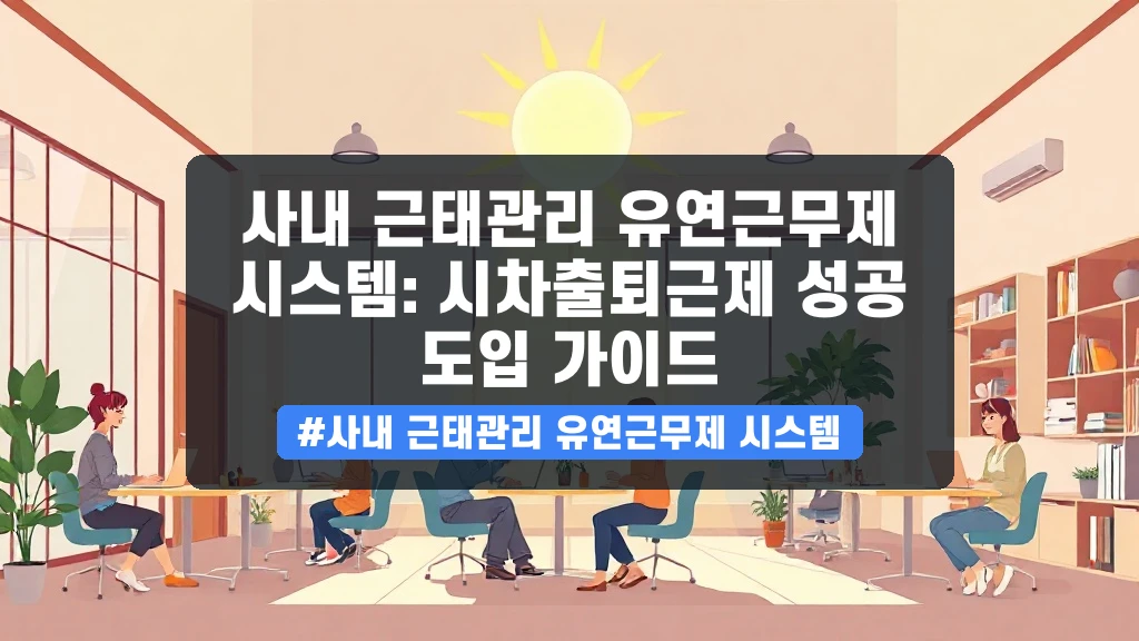 매일 지옥철 탈 필요 없어요! 시차 출퇴근제부터 근태 관리까지 완벽 가이드