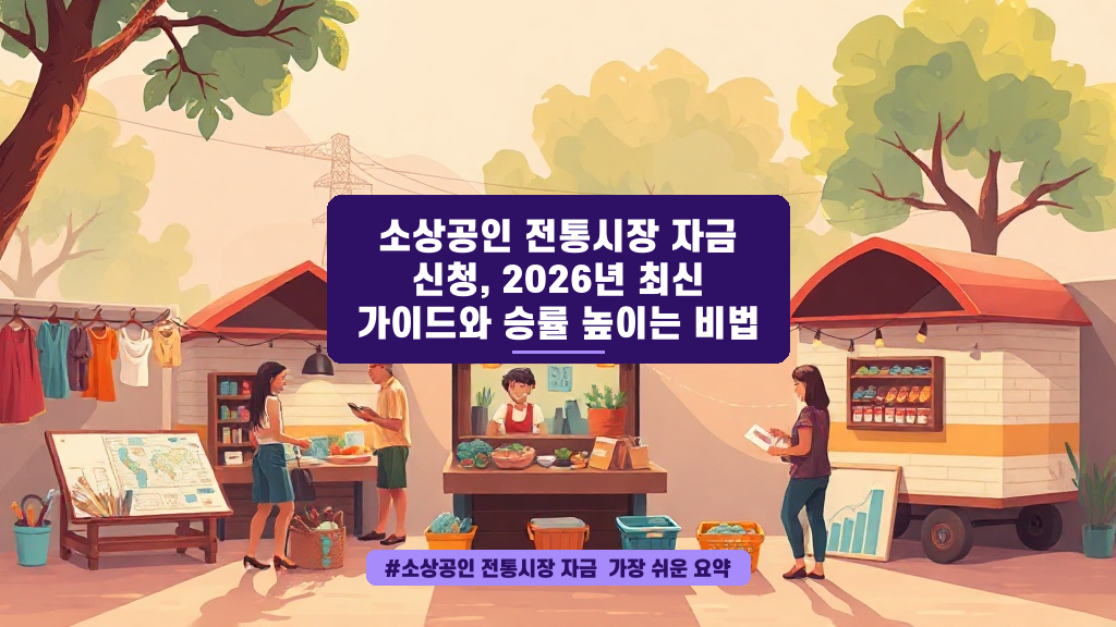 소상공인 자금 걱정 끝! 전통시장 운영자님을 위한 정책 대출 가이드 (2026년 최신 정보)