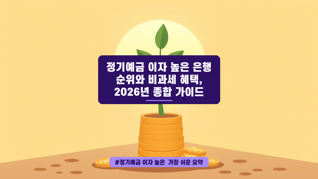 정기예금, 이자 최대로 받으려면 어디가 좋을까요? 비과세 꿀팁까지!