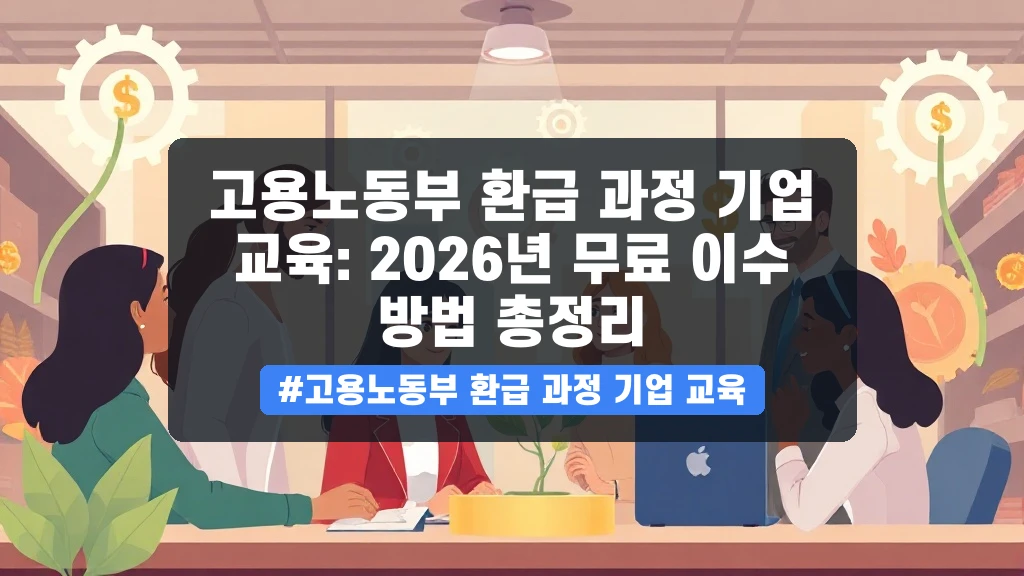 회사 교육비 90% 정부 지원받는 법? 고용노동부 환급 과정 A to Z