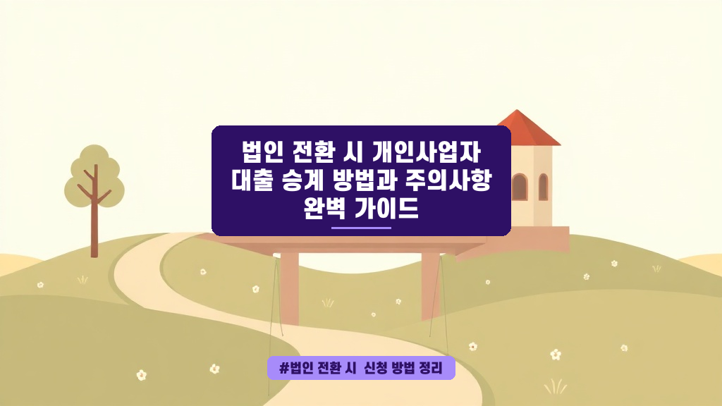 개인사업자, 회사로 바꿀 때 이것만 꼭 보세요! 대출부터 절세까지 완벽 가이드
