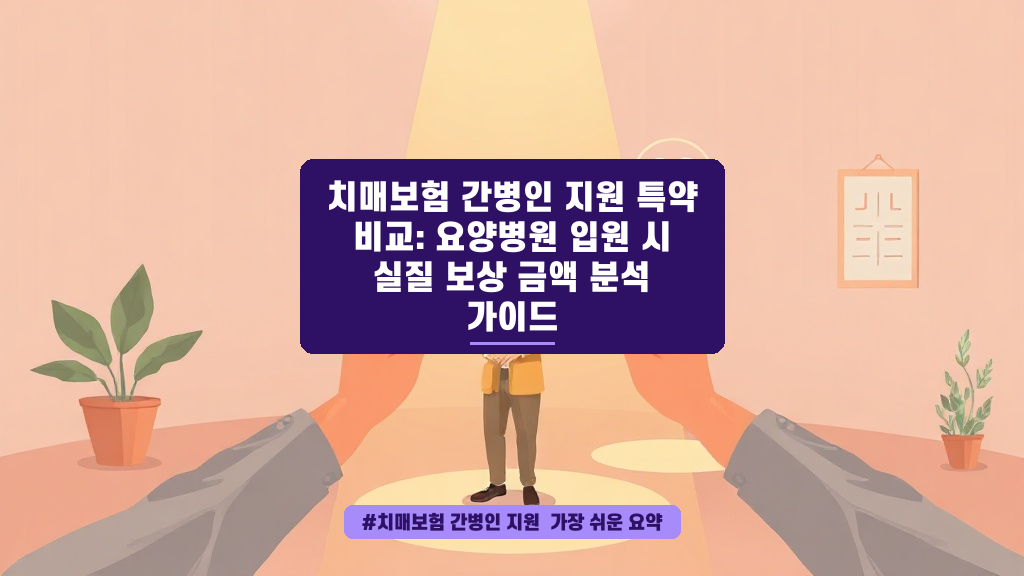 치매 간병비 걱정, 미리 준비하면 달라지는 우리 가족의 내일