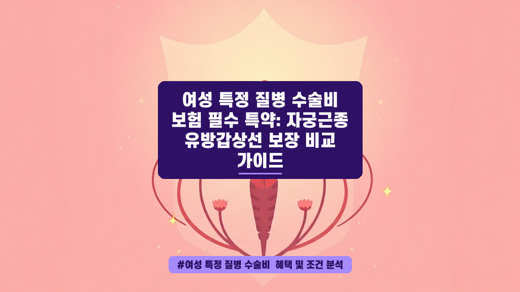 자궁근종부터 유방질환까지, 여성 수술비 보험 똑똑하게 챙기는 법