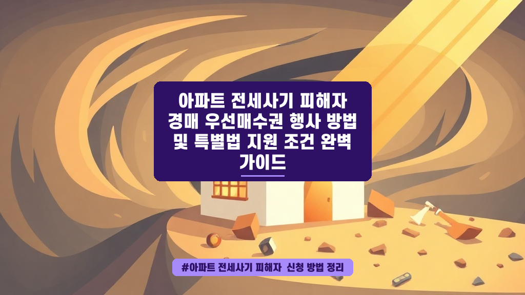 전세사기 걱정 끝! 경매 우선매수권과 특별법 지원 혜택 총정리