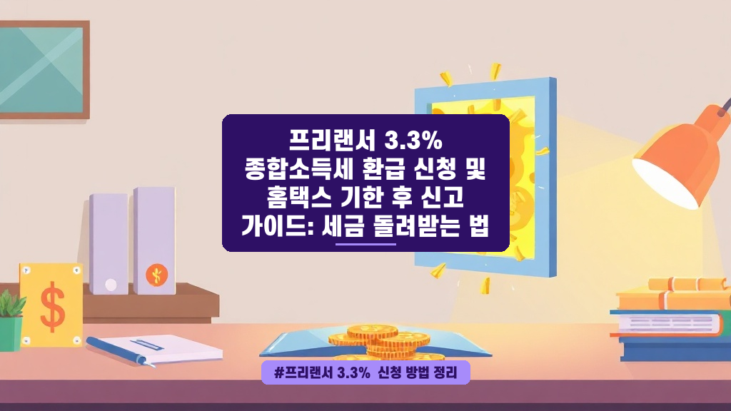 프리랜서라면 꼭 챙겨야 할 3.3% 세금 환급과 기한 후 신고 꿀팁