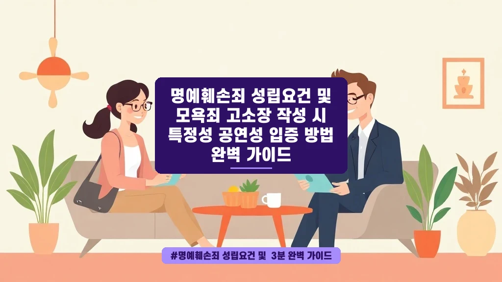 명예훼손과 모욕의 차이, 고소장 작성 시 특정성 입증법 총정리