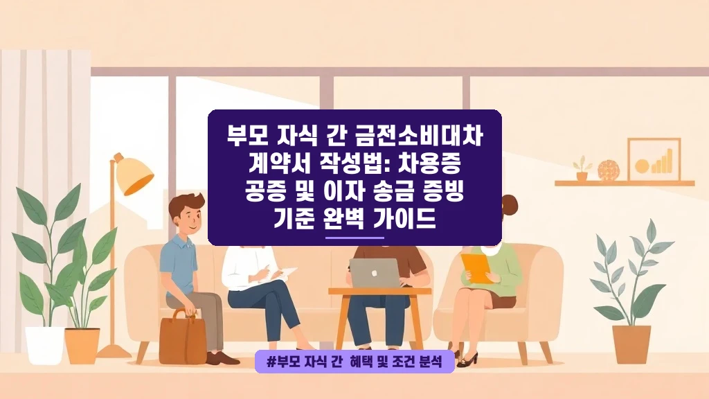 부모님께 빌린 돈, 증여세 폭탄 피하려면? 차용증 작성 핵심 가이드