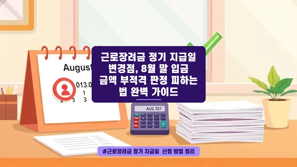 근로장려금 8월 입금, 부적격 막는 확실한 방법