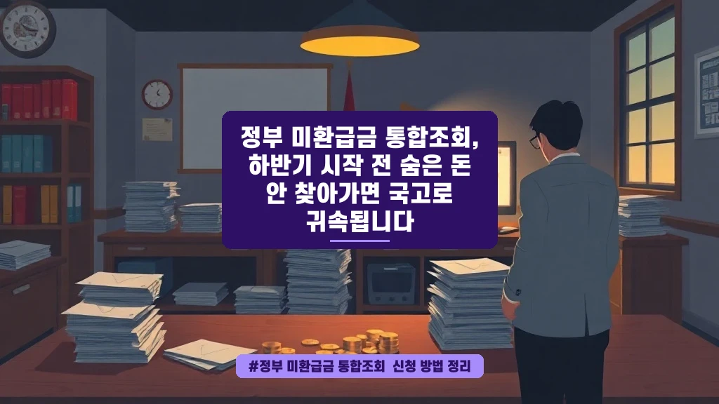 하반기 전에 찾아가세요! 정부 미환급금 통합조회