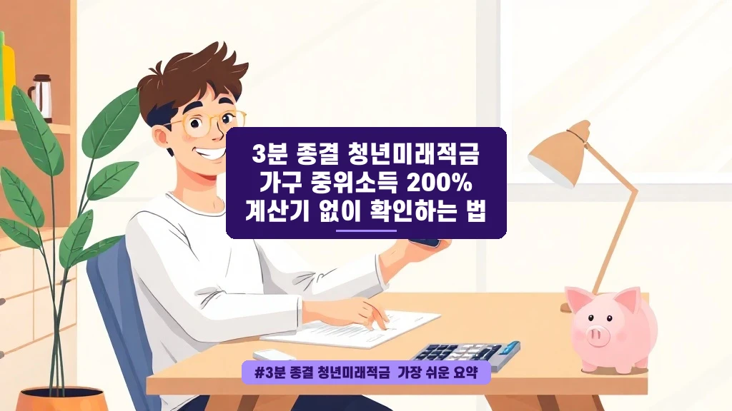 3분 종결! 청년미래적금 가구소득 200% 계산기 없이 확인하는 꿀팁