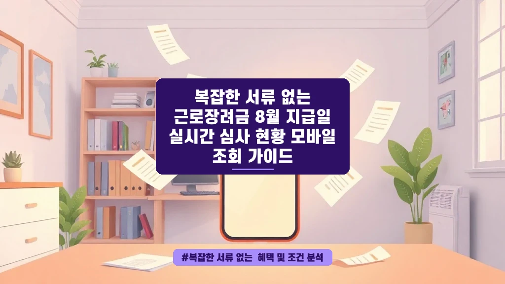 서류 한 장 없이! 8월 근로장려금 지급일, 내 심사는 어디쯤?