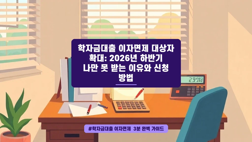 학자금대출 이자 부담 확 줄었어요! 2026년 하반기 혜택 정리