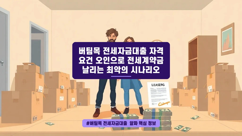 전세계약금 날릴 뻔한 사연, 버팀목대출 자격 조건 오해