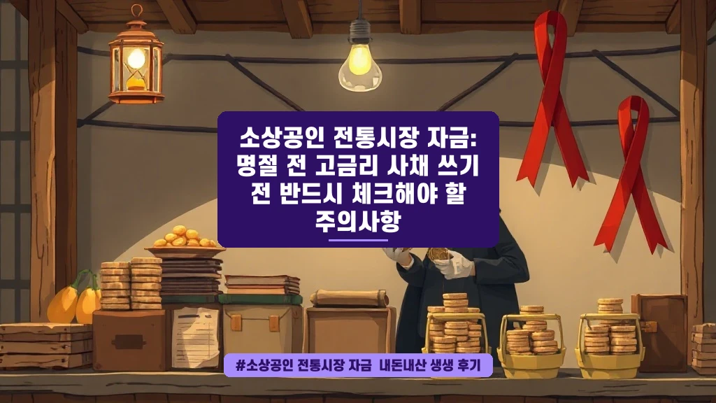 명절 앞두고 사채 고민? 전통시장 상인이라면 이 자금 먼저!