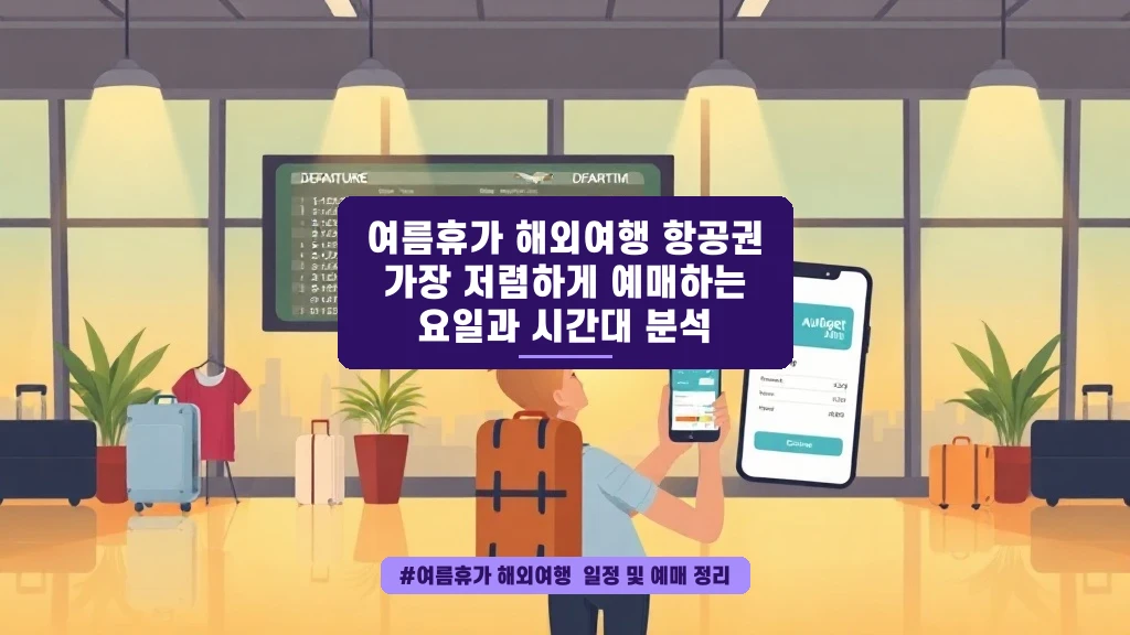 여름휴가 항공권, 이 요일과 시간대가 진짜 싸요!